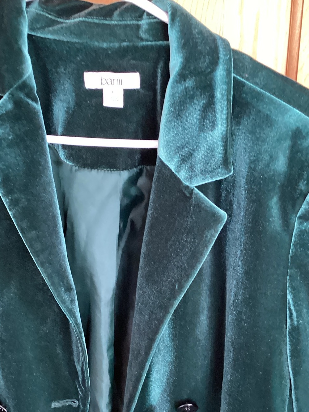 Bar III Forest Green Velvet Blazer